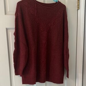 Lauren Conrad Women's Burgundy Sweater